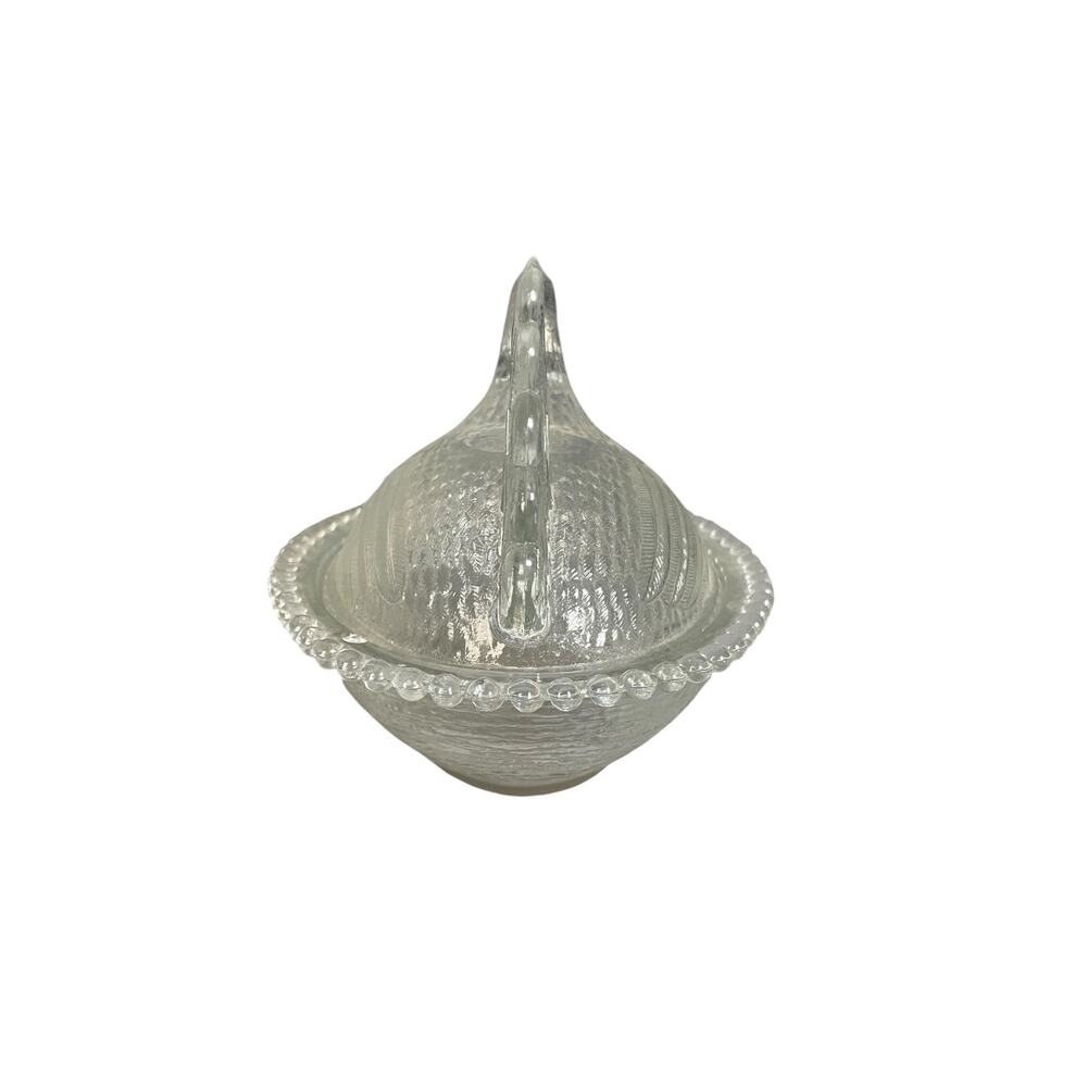 Vintage Indiana Glass Clear Hen On Nest Candy Dish Primitive CottageCore - Picture 5 of 9